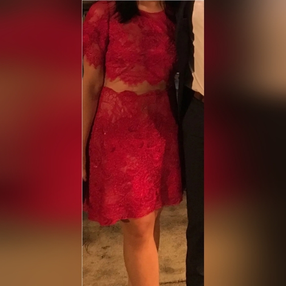 Marchesa Notte Red Diane Dress size 8 - Picture 9 of 12